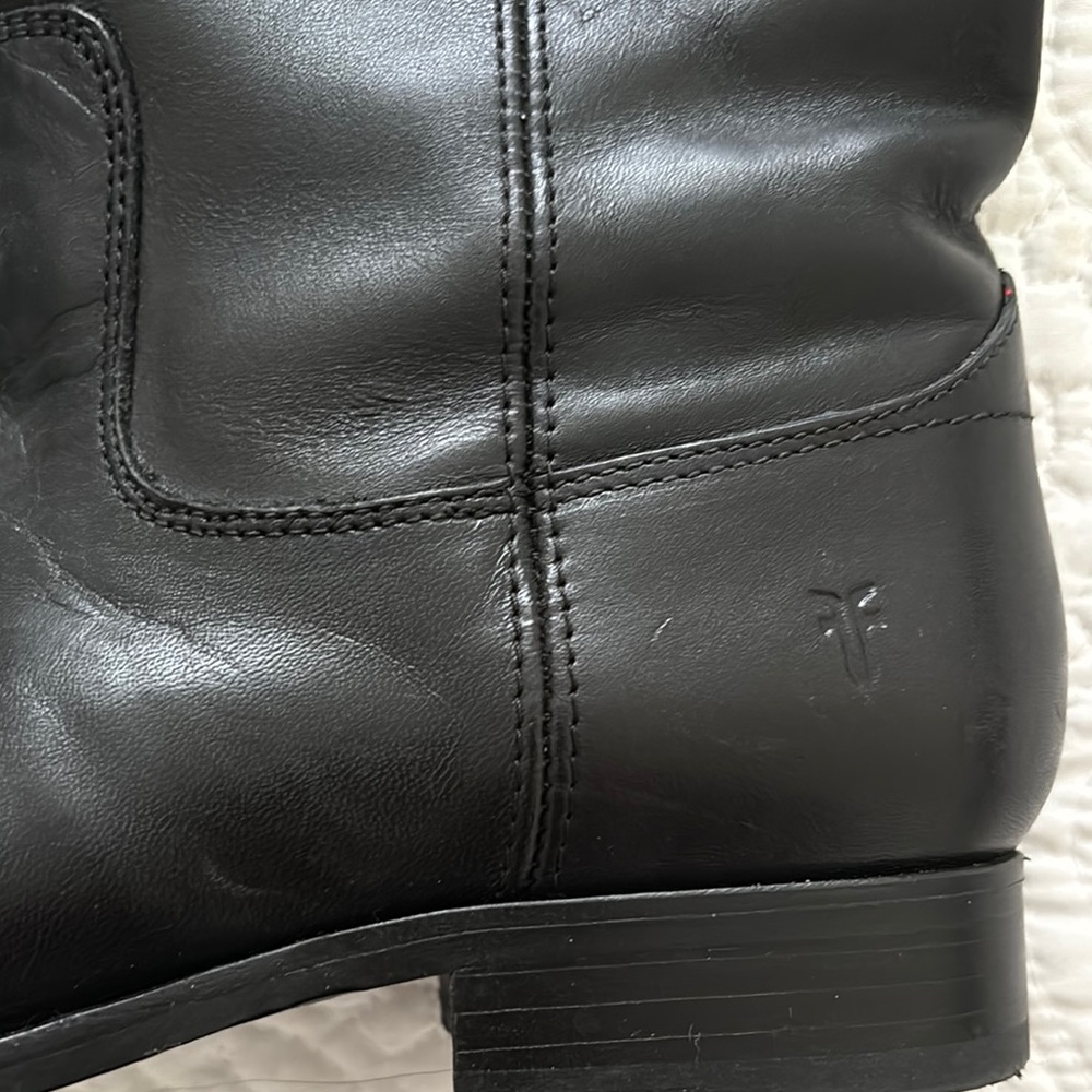 Melissa Frye Size 8B Black Leather Boots - Picture 2 of 10